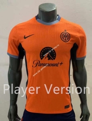Player Version 2023-2024 Inter Milan 2nd Away Orange Thailand Soccer Jersey AAA-518