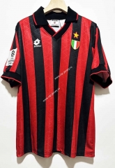 Retro Version 93-94 AC Milan Champions League Semi-finals Red&Black Thailand Soccer Jersey AAA-7505