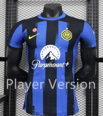 Player Version 2023-2024 Inter Milan Home Blue&Black Thailand Soccer Jersey AAA-888
