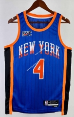 2024 City Version New York Knicks Blue #4 NBA Jersey-311