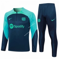2023-2024 Barcelona Royal Blue Thailand Soccer Tracksuit Uniform -815