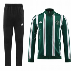 2023-2024 Manchester United Green Thailand Soccer Jacket Uniform -LH