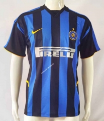 Retro Version 02-04 Inter Milan Home Blue&Black Thailand Soccer Jersey AAA-503