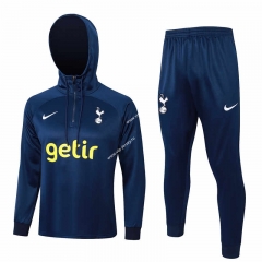 2023-2024 Tottenham Hotspur Royal Blue Thailand Soccer Tracksuit With Hat-815