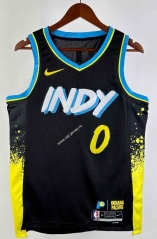 2024 Indiana Pacers City Edition Black #0 NBA Jersey-311