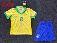 2024 Brazil Home Yellow Kid/Youth Soccer Uniform-GB