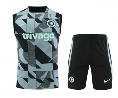 2023-2024 Chelsea Black&Grey Thailand Training Soccer Vest Uniform-418