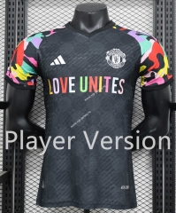 Player Version 2023-2024 Manchester United Black Thailand Soccer Jersey AAA-888