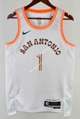 2024 San Antonio Spurs City Version White #1 NBA Jersey-311