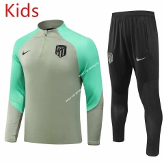 2023-2024 Atletico Madrid Green Kids/Youth Soccer Tracksuit -GDP