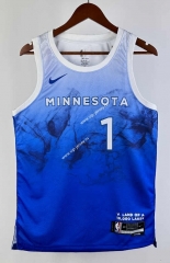 2024 City Edition Minnesota Timberwolves Blue #1 NBA Jersey-311