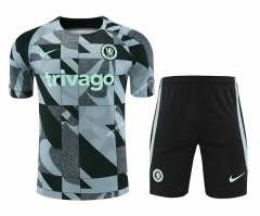 2023-2024 Chelsea Black&Green Thailand Training Soccer Uniform-418
