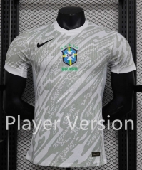 Player Version Brazil White Thailand Soccer Jersey AAA-888