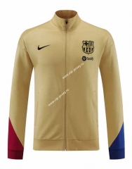 2023-2024 Barcelona Earthy Yellow Thailand Soccer Jacket-LH