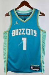 2024 City Edition Charlotte Hornets Blue #1 NBA Jersey-311