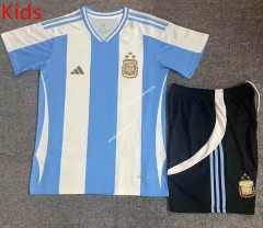 2023-2024 Argentina Blue and White Kids/Youth Soccer Uniform-709