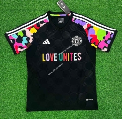 (S-4XL) 2023-2024 Manchester United Black&Pink Soccer Jersey AAA-403
