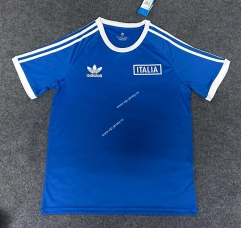 (S-4XL) Retro Version Italy Blue Thailand Soccer Jersey AAA-3066