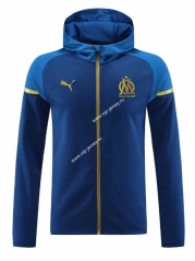 2023-2024 Olympique Marseille Bright Blue Thailand Soccer Jacket With Hat-LH