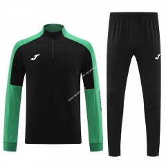Black Thailand Soccer Tracksuit Uniform-4627