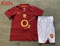 Retro Version 05-06 Arsenal Home Red Kids/Youth Soccer Uniform-7809
