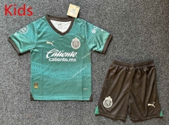 2023-2024 Deportivo Guadalajara 2nd Away Green Kid/Youth Soccer Unifrom-GB