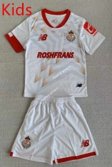 2023-2024 Deportivo Toluca Away White Kids/Youth Soccer Uniform-AY