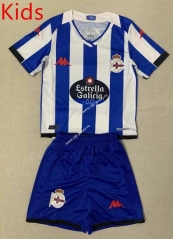 2023-2024 Deportivo La Coruña Home Blue&White Kid/Youth Soccer Unifrom-AY