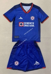 2023-2024 Cruz Azul Home Blue Kid/Youth Soccer Uniform-AY