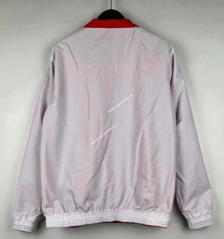 (S-3XL) 2024-2025 Bayern München Red&White Reversible Trench Coats -0255