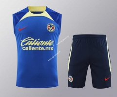 2024-2025 Club América Blue Thailand Training Soccer Vest Uniform-418