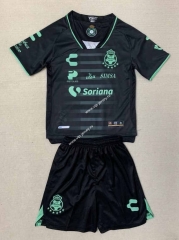 2023-2024 Santos Laguna Away Black Soccer Uniform-AY
