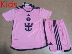 2024-2025 Inter Miami CF Home Pink Kids/Youth Soccer Uniform-507
