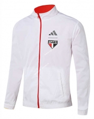 (S-3XL) 2024-2025 Sao Paulo FC Red&White Reversible Embroidery Trench Coat -0255