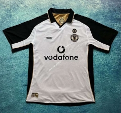 Retro Version 01-02 Centennial Edition Manchester United White Soccer Jersey AAA-6590