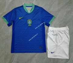 2024-2025 Brazil Away Blue Soccer Uniform-3454