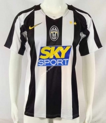 Retro Version 04-05 Juventus Home Black&White Thailand Soccer Jersey AAA-503