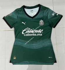 2023-2024 Deportivo Guadalajara 2nd Away Green Thailand Women Soccer Jersey AAA-422