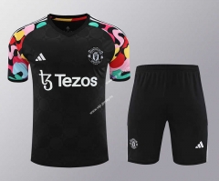 2024-2025 Manchester United Black Thailand Training Soccer Jersey Uniform-418