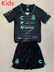 2023-2024 Santos Laguna Away Black Kid/Youth Soccer Uniform-AY
