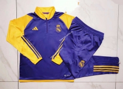 2023-2024 Real Madrid Purple Kids/Youth Soccer Tracksuit-815