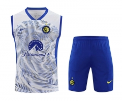 2024-2025 Inter Milan White&Blue Thailand Soccer Vest Uniform-418