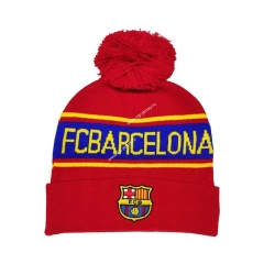 Barcelona Red Hat Soccer Knitted Cap