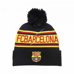 Barcelona Black Hat Soccer Knitted Cap