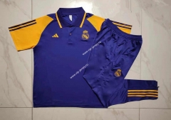 2023-2024 Real Madrid Purple Thailand Polo Uniform-815