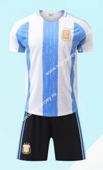 (Without Brand Logo) 2024-2025 Argentina Home Blue&White Soccer Uniform-9031