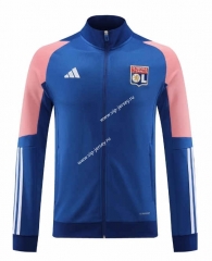 2023-2024 Olympique Lyonnais Bright Blue Thailand Soccer Jacket -LH
