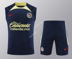 2024-2025 Club América Royal Blue Thailand Training Soccer Vest Uniform-418