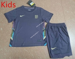 2024-2025 England Away Royal Blue Kids/Youth Soccer Uniform-507