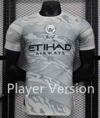 Player Version 2024-2025 Manchester City The Year Of Dragon White Thailand Soccer Jersey AAA-888